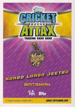 2015-16 Topps Cricket Attax IPL - Limited Edition #LE1 Gautam Gambhir Back