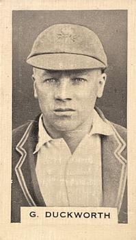 1932 Godfrey Phillips Test Cricketers #4 George Duckworth Front
