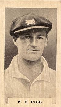 1932 Godfrey Phillips Test Cricketers #26 Keith Rigg Front