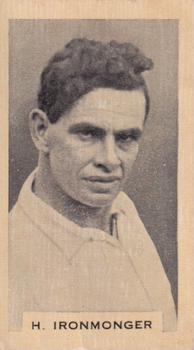 1932 Godfrey Phillips Test Cricketers #27 Bert Ironmonger Front
