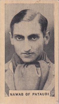 1932 Godfrey Phillips Test Cricketers #35 Nawab of Pataudi Front