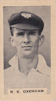 1932 Godfrey Phillips Test Cricketers #37 Ronald Oxenham Front