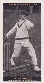1928-29 Ogden's Australian Test Cricketers #NNO Clarrie Grimmett Front