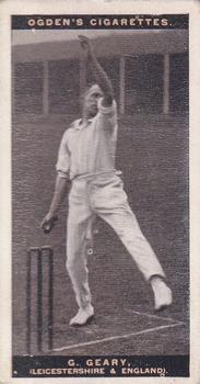 1928-29 Ogden's Australian Test Cricketers #NNO George Geary Front