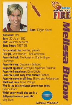 2003-04 Queensland Bulls #NNO Melissa Bulow Back