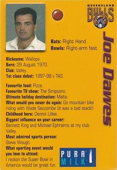 2003-04 Queensland Bulls #NNO Joe Dawes Back