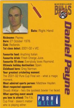 2003-04 Queensland Bulls #NNO Daniel Payne Back
