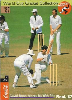 1996 Coca Cola World Cup Cricket Collection #8 David Boon Front