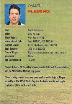 1997-98 Victorian Bushrangers Cricket #NNO Damien Fleming Back