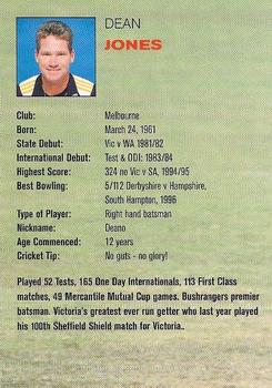 1997-98 Victorian Bushrangers Cricket #NNO Dean Jones Back