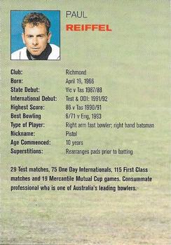 1997-98 Victorian Bushrangers Cricket #NNO Paul Reiffel Back