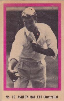 1974 Sunicrust Cricket #12 Ashley Mallett Front