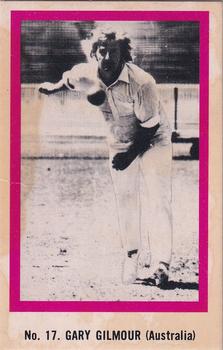 1974 Sunicrust Cricket #17 Gary Gilmour Front