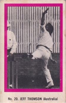 1974 Sunicrust Cricket #20 Jeff Thomson Front