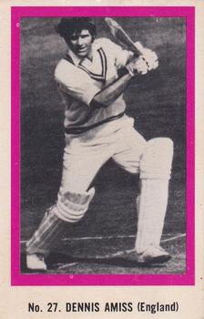 1974 Sunicrust Cricket #27 Dennis Amiss Front