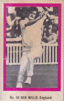 1974 Sunicrust Cricket #40 Bob Willis Front