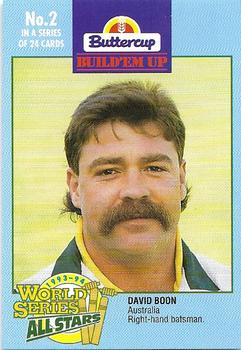 1993-94 Buttercup World Series All Stars #2 David Boon Front
