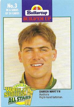 1993-94 Buttercup World Series All Stars #3 Damien Martyn Front