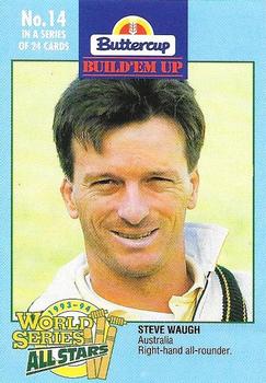 1993-94 Buttercup World Series All Stars #14 Steve Waugh Front