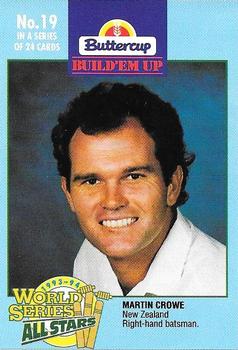 1993-94 Buttercup World Series All Stars #19 Martin Crowe Front