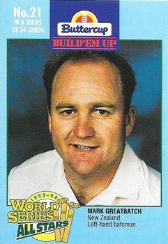 1993-94 Buttercup World Series All Stars #21 Mark Greatbatch Front