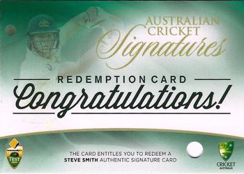 2015-16 Tap 'N' Play CA/BBL Cricket - Australian Cricket Signatures Redemption #ACS-1 Steve Smith Front