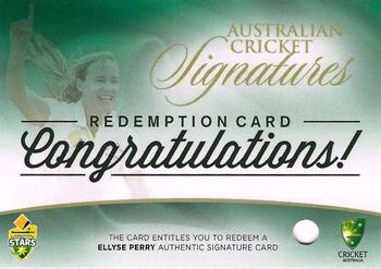 2015-16 Tap 'N' Play CA/BBL Cricket - Australian Cricket Signatures Redemption #ACS-5 Ellyse Perry Front