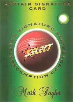 1997-98 Select - Captain Signatures Redemptions #CSR2 Mark Taylor Front