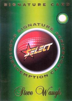 1997-98 Select - Select Signatures Redemptions #SR1 Steve Waugh Front