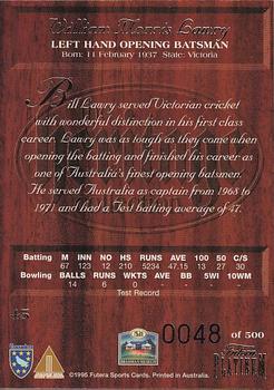 1996 Futera Heritage Collection #45 Bill Lawry Back
