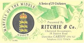 1992 Ritchie & Co Marvels Of The Middle #NNO Graham Gooch Back