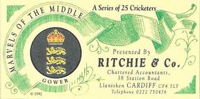 1992 Ritchie & Co Marvels Of The Middle #NNO David Gower Back