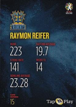 2019 Tap 'N' Play Caribbean Premier League #15 Raymon Reifer Back