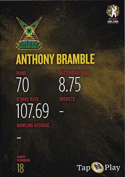 2019 Tap 'N' Play Caribbean Premier League #18 Anthony Bramble Back