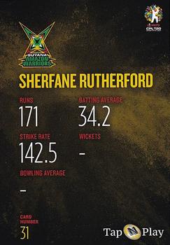2019 Tap 'N' Play Caribbean Premier League #31 Sherfane Rutherford Back