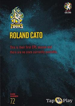 2019 Tap 'N' Play Caribbean Premier League #72 Roland Cato Back