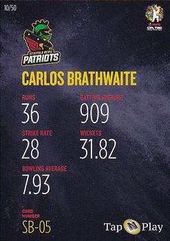 2019 Tap 'N' Play Caribbean Premier League - Strike Bowlers #SB-05 Carlos Brathwaite Back