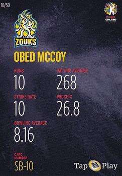 2019 Tap 'N' Play Caribbean Premier League - Strike Bowlers #SB-10 Obed McCoy Back