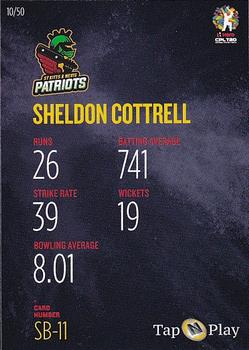2019 Tap 'N' Play Caribbean Premier League - Strike Bowlers #SB-11 Sheldon Cottrell Back