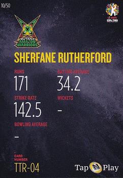 2019 Tap 'N' Play Caribbean Premier League - All Round Legends #TTR-04 Sherfane Rutherford Back