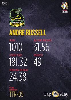 2019 Tap 'N' Play Caribbean Premier League - All Round Legends #TTR-05 Andre Russell Back