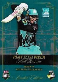 2018-19 Tap 'N' Play BBL/WBBL Play of the Week #PW-09 Matt Renshaw Front