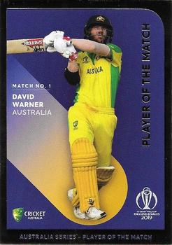 2019 Tap 'N' Play Cricket World Cup Australian Players of the Match #1 David Warner Front