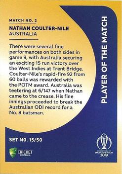 2019 Tap 'N' Play Cricket World Cup Australian Players of the Match #2 Nathan Coulter-Nile Back