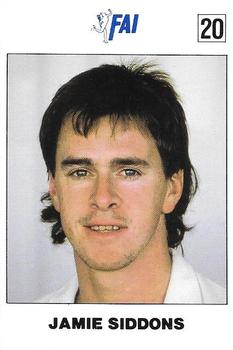 1989-90 FAI Australian Cricket Team Season 1989-1990 #20 Jamie Siddons Front