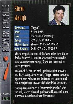 1996-97 New South Wales Blues Cricket #3 Steve Waugh Back