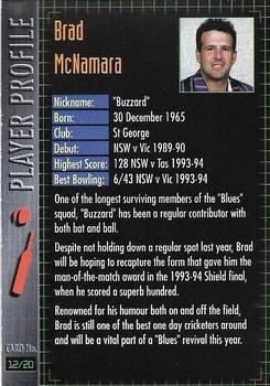 1996-97 New South Wales Blues Cricket #12 Brad McNamara Back