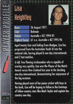 1996-97 New South Wales Blues Cricket #17 Lisa Keightley Back