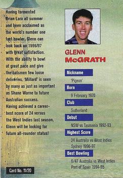1997-98 New South Wales Blues Cricket #11 Glenn McGrath Back