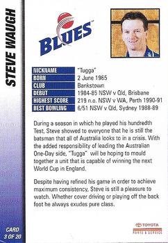 1998-99 New South Wales Blues #3 Steve Waugh Back